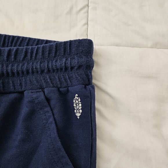 Free People Movement Joggers Small Blue French Terry Drawstring Sweatpants - Picture 6 of 10